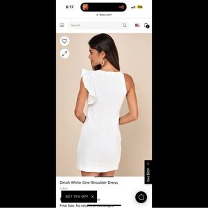 Lulus- Dinah white one shoulder dress
